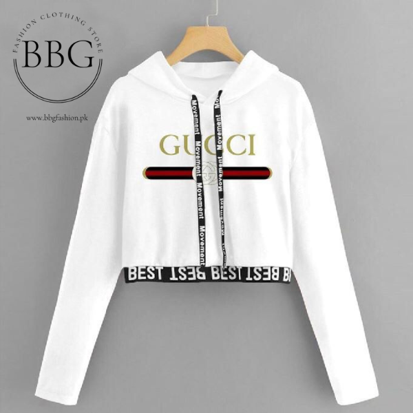 White Gucci Crop Top Pullover – BBG FASHION CLOTHING STORE