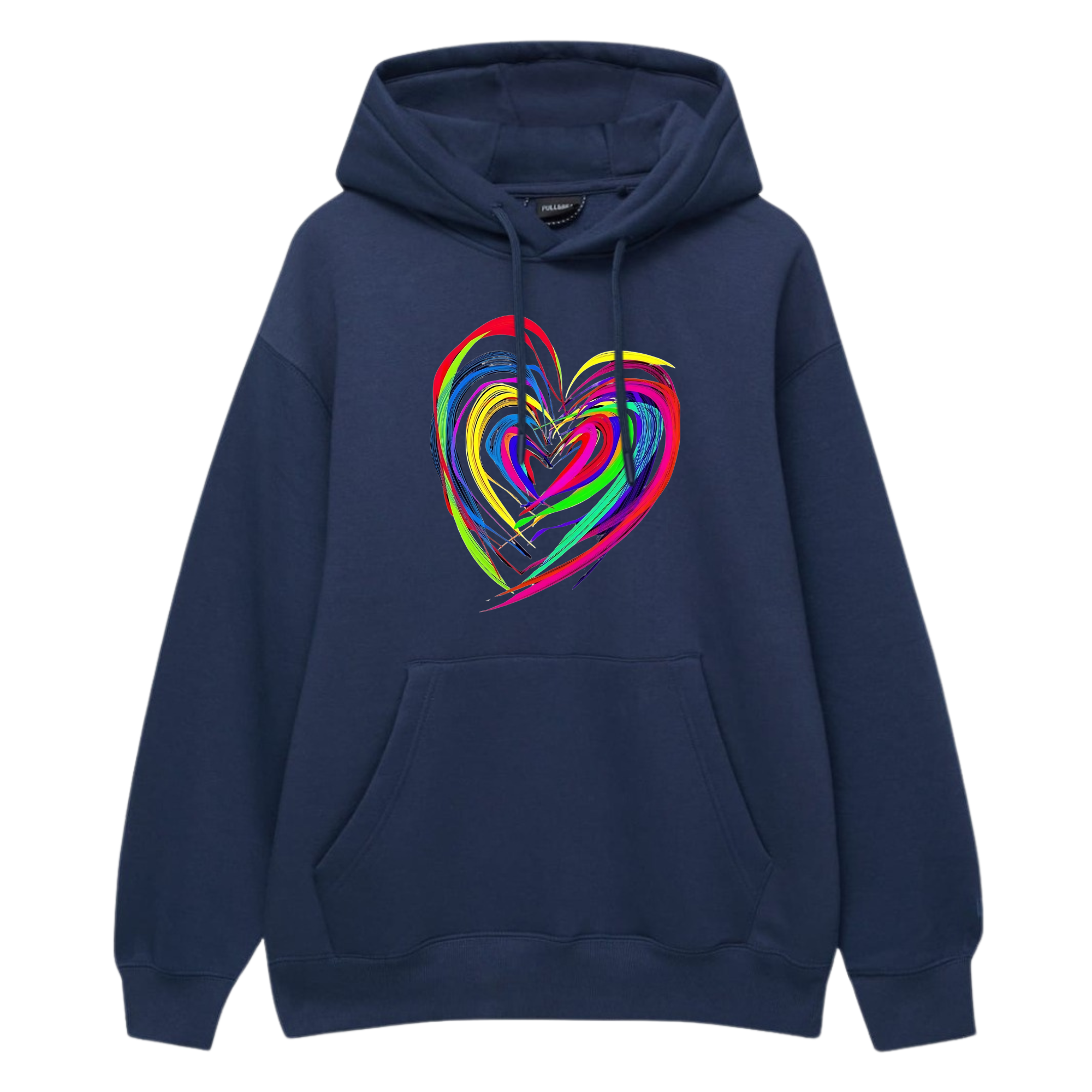 Neon Heart Printed Hoodie