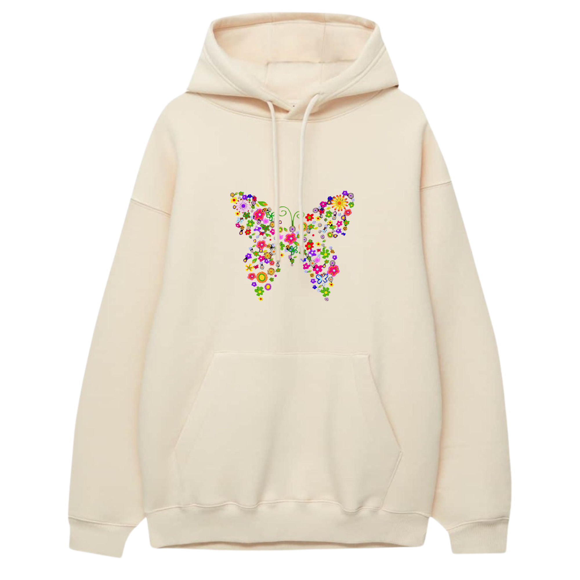 Multi Color  Butterfly Hoodie