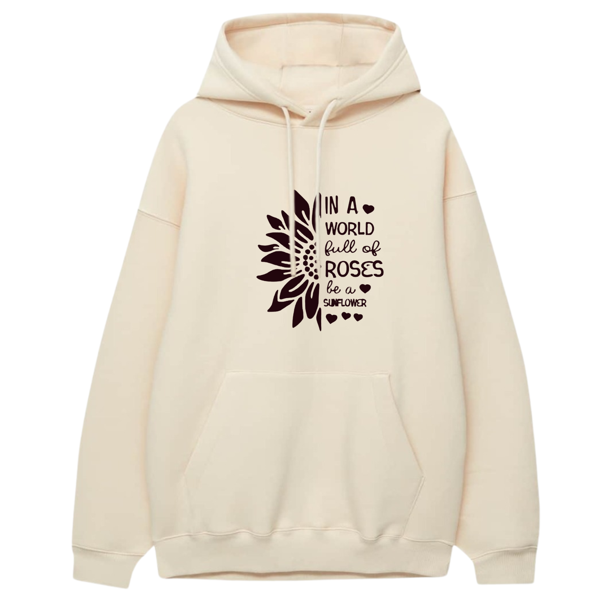 Sun Flower Printed Hoodie