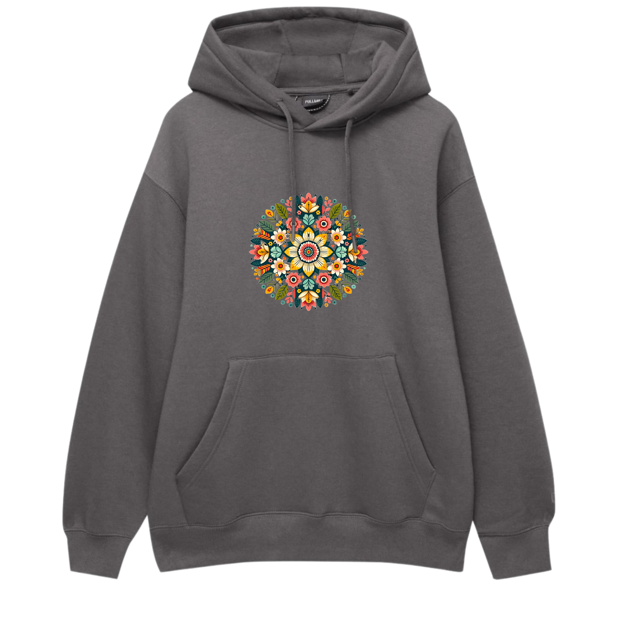 Multi Flower Pattern Hoodie