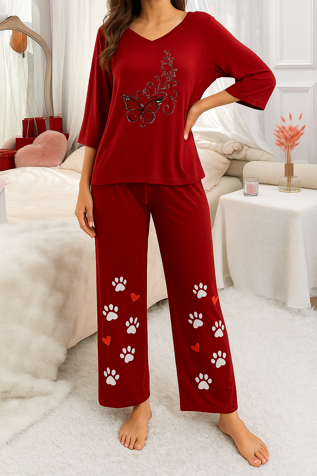 Red Butterfly Women Loungewear ARTICLE #56