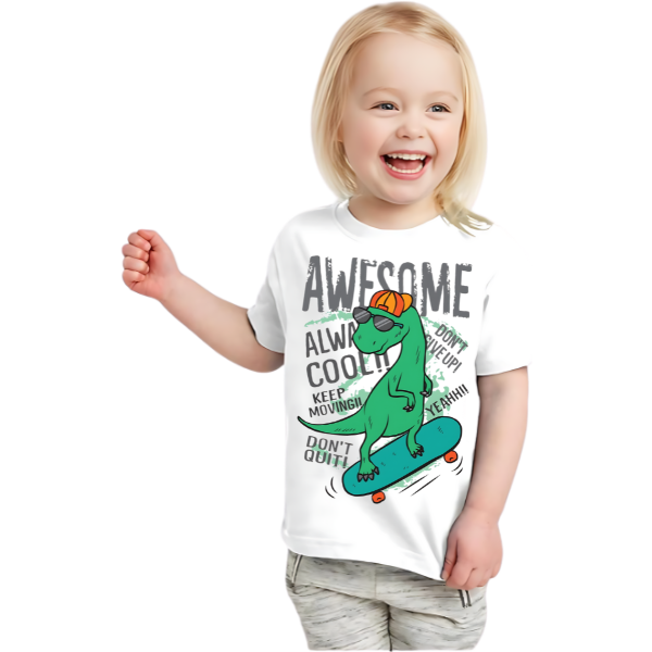 AWESOME DINO T Shirt for Kids