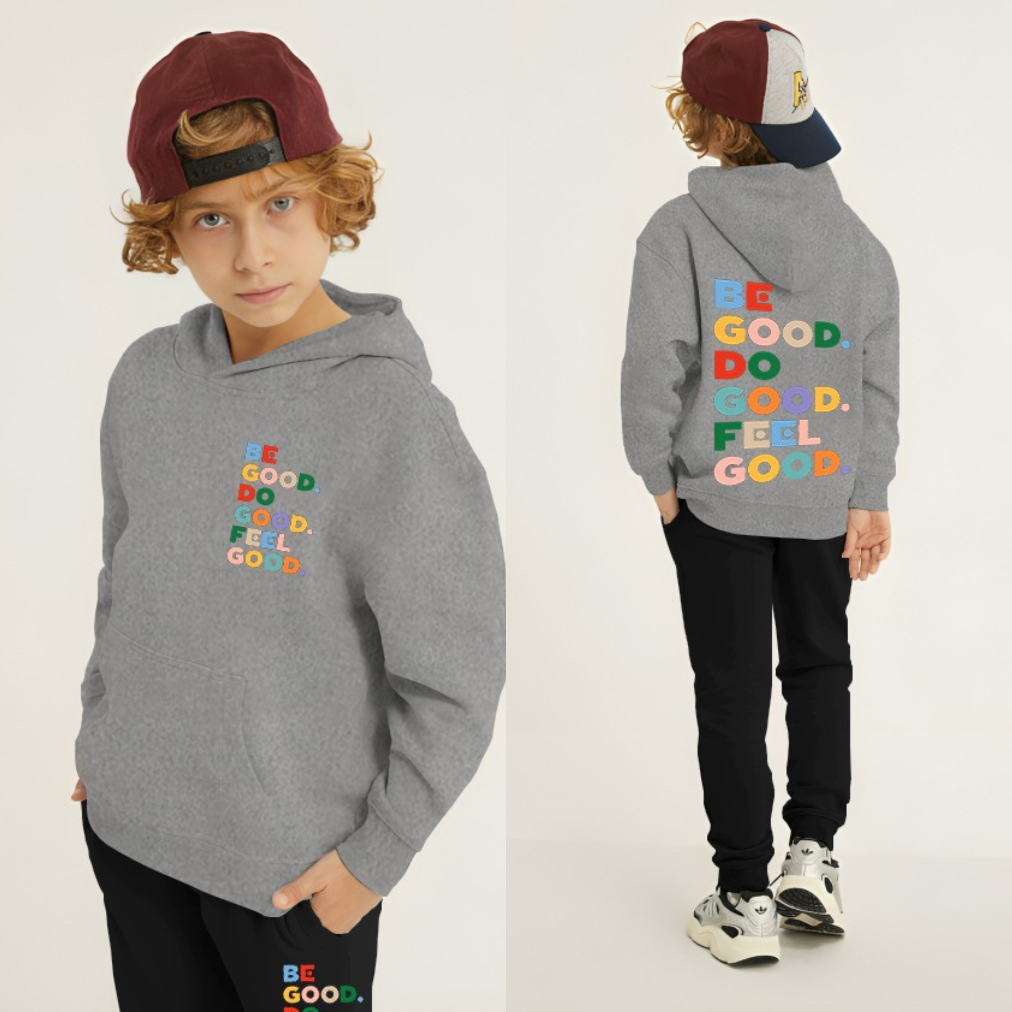 Be Good Printed Kids Hoodie Set