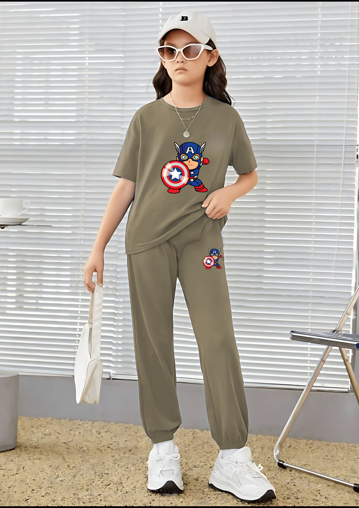 Capt America Matching Set - T-Shirt and Pants