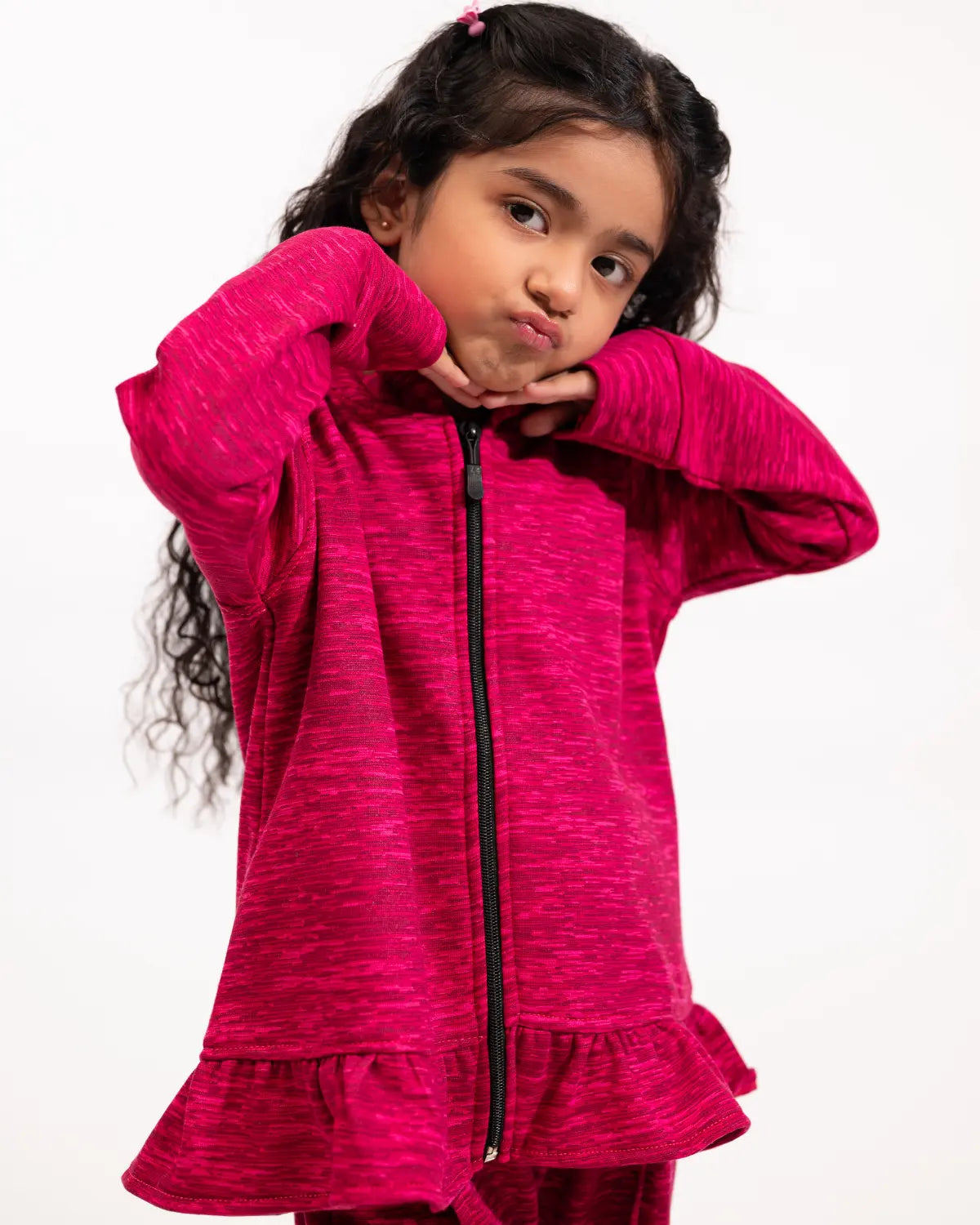 Girls Premium Fleece Set – Berry Blush