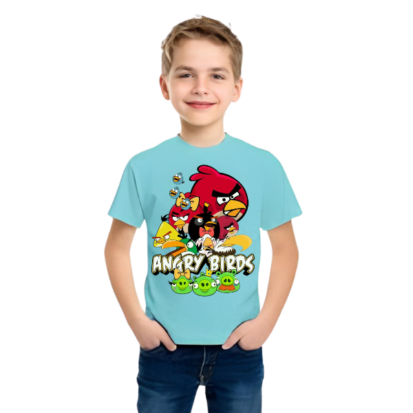 Angry Birds Printed T Shirt For Kids