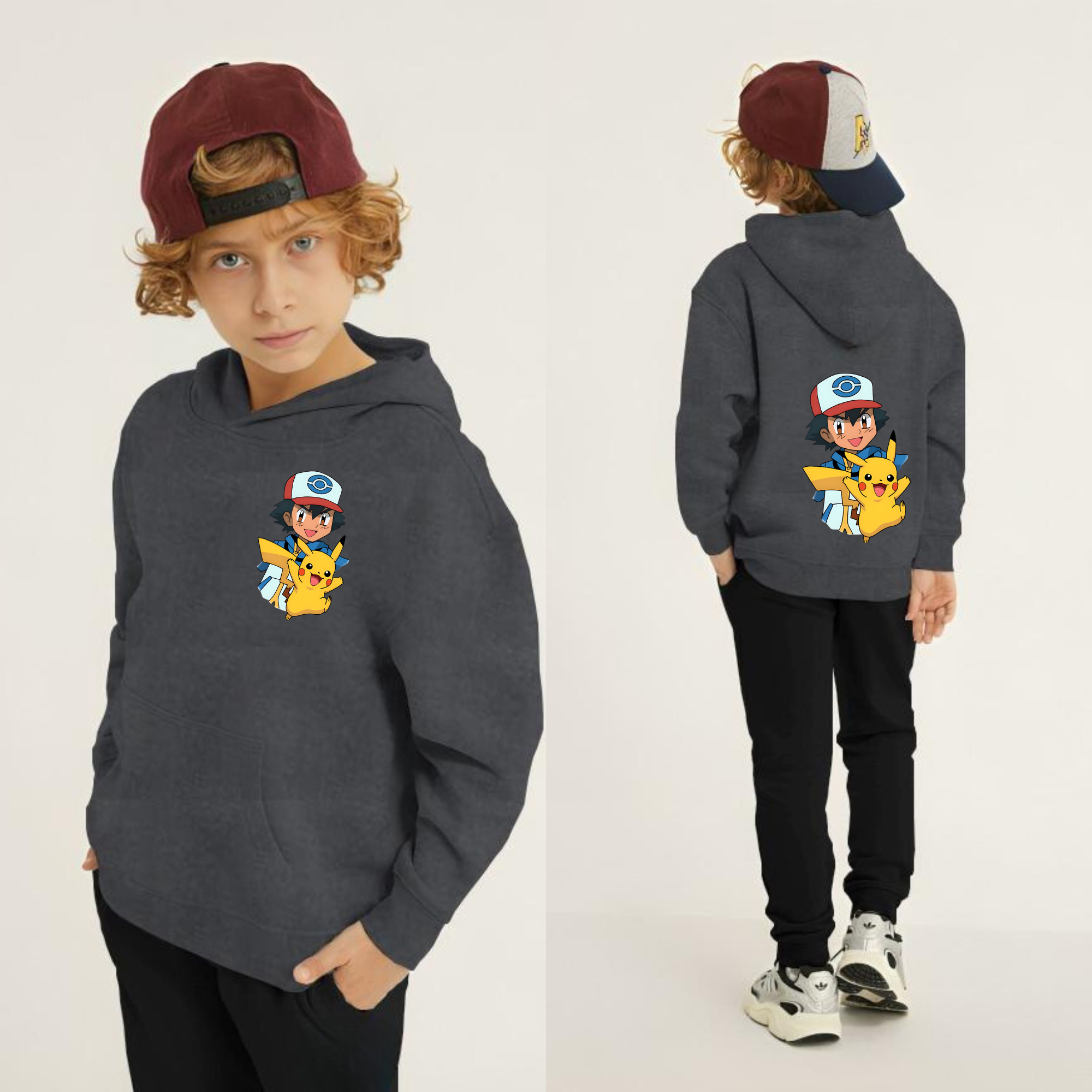 Picachu Printed Kids Hoodie Set