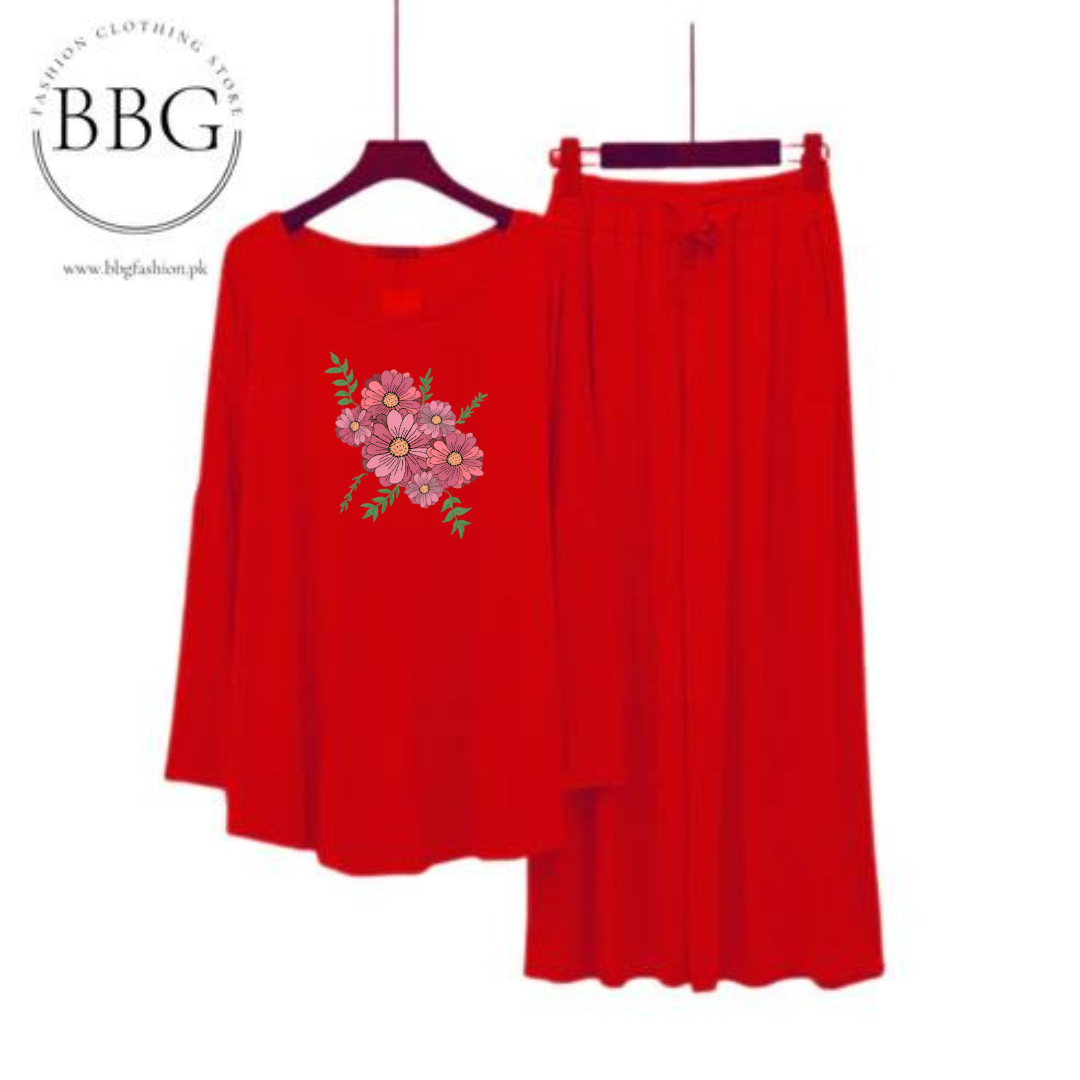Black Flower Design Women Loungewear ARTICLE #52