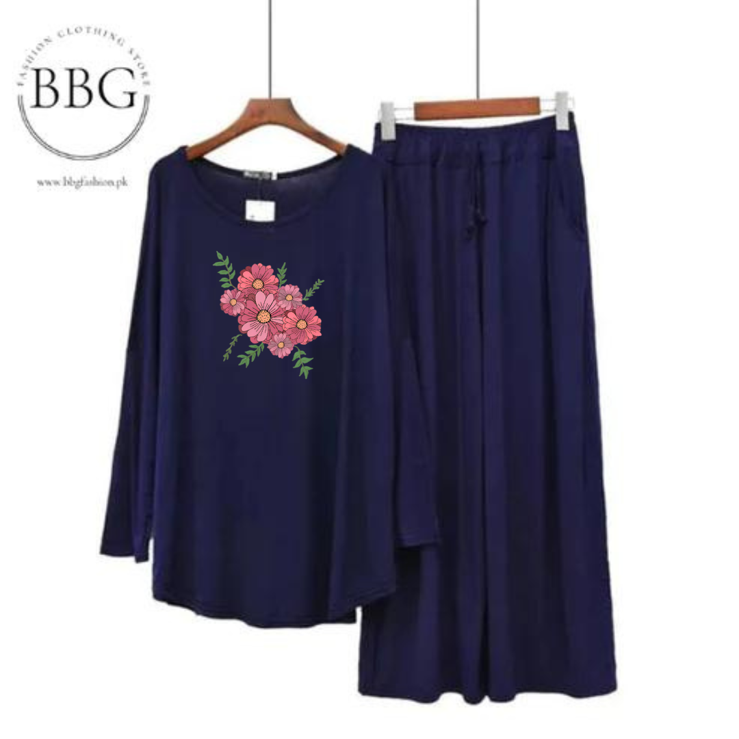Black Flower Design Women Loungewear ARTICLE #52