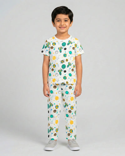 Galaxy Print Kids Pajama Set