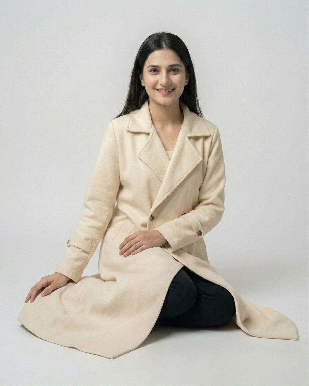 Women's Beige Long Fleece Winter Coat – BBG FASHION CLOTHING STORE