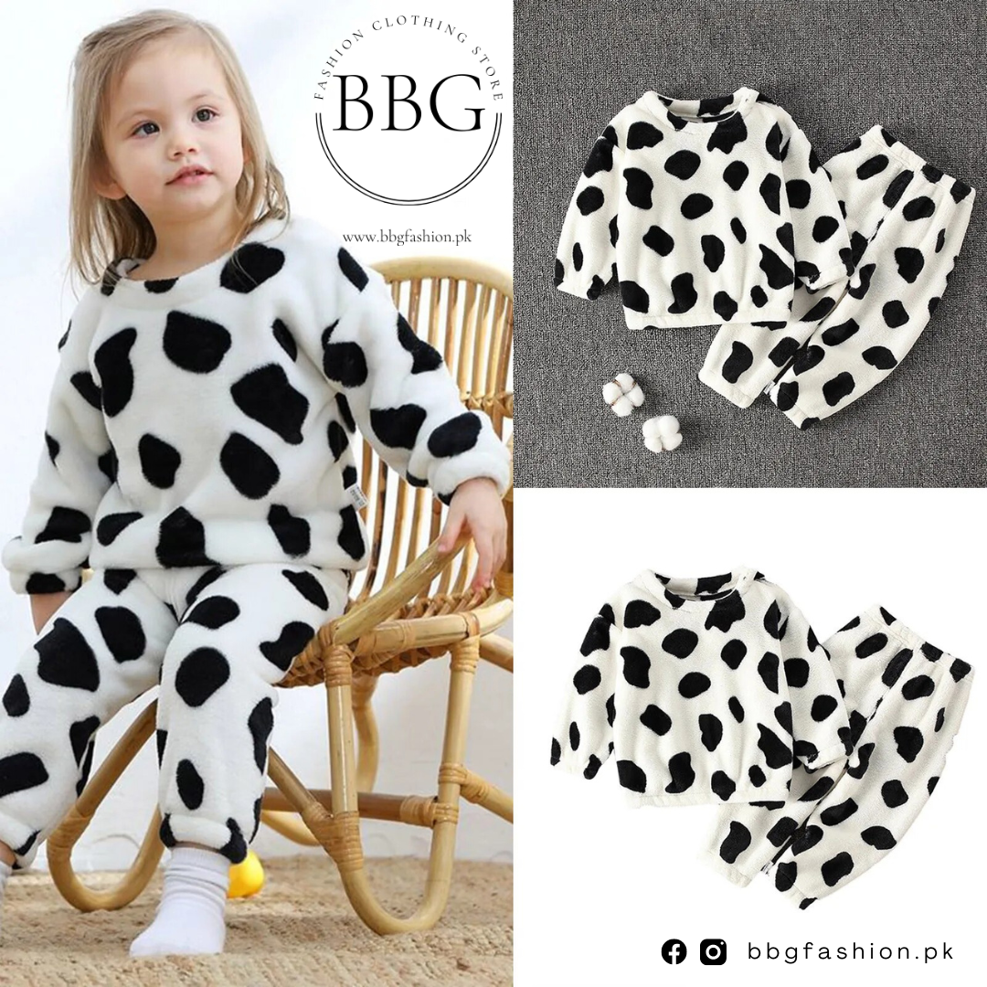 White Cow Kids Sweatshirt & Pant