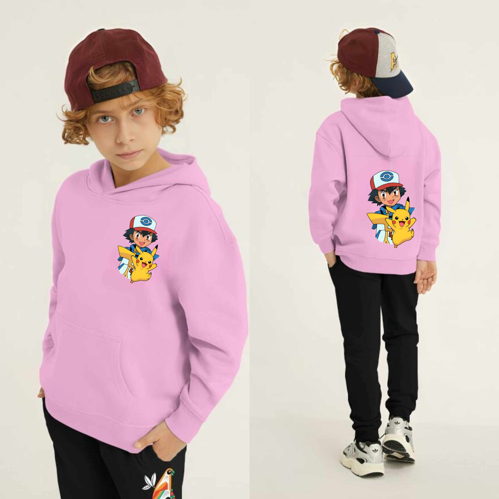 Picachu Printed Kids Hoodie Set