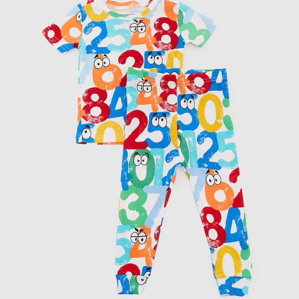 Numbers Snug Kids Pajama Set