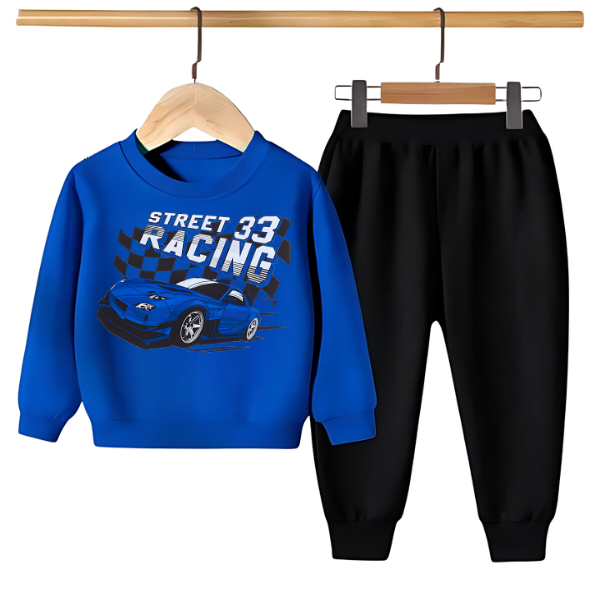 STREET RACING PRINTED SWEATSHIRT SET