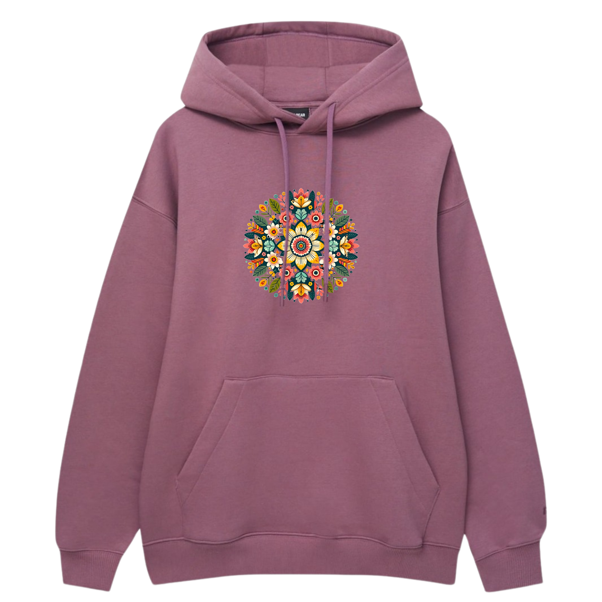 Multi Flower Pattern Hoodie