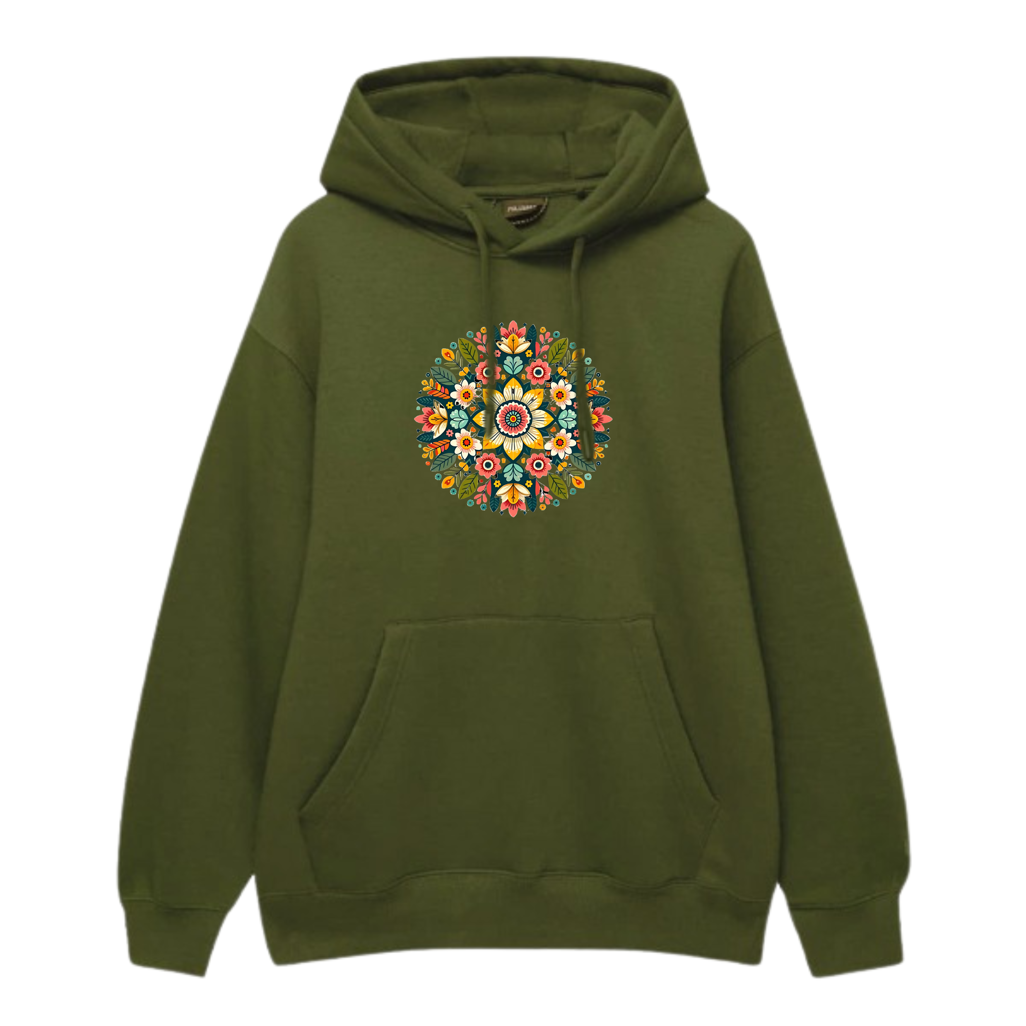 Multi Flower Pattern Hoodie