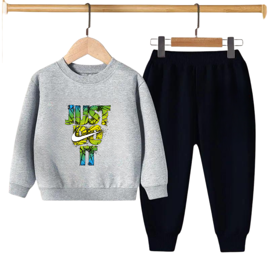 JUST DO IT PRINTED SWEATSHIRT SET