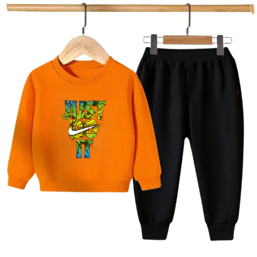 JUST DO IT PRINTED SWEATSHIRT SET