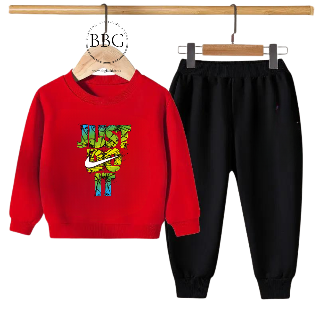 JUST DO IT PRINTED SWEATSHIRT SET