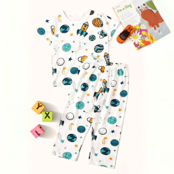 Galaxy Print Kids Pajama Set