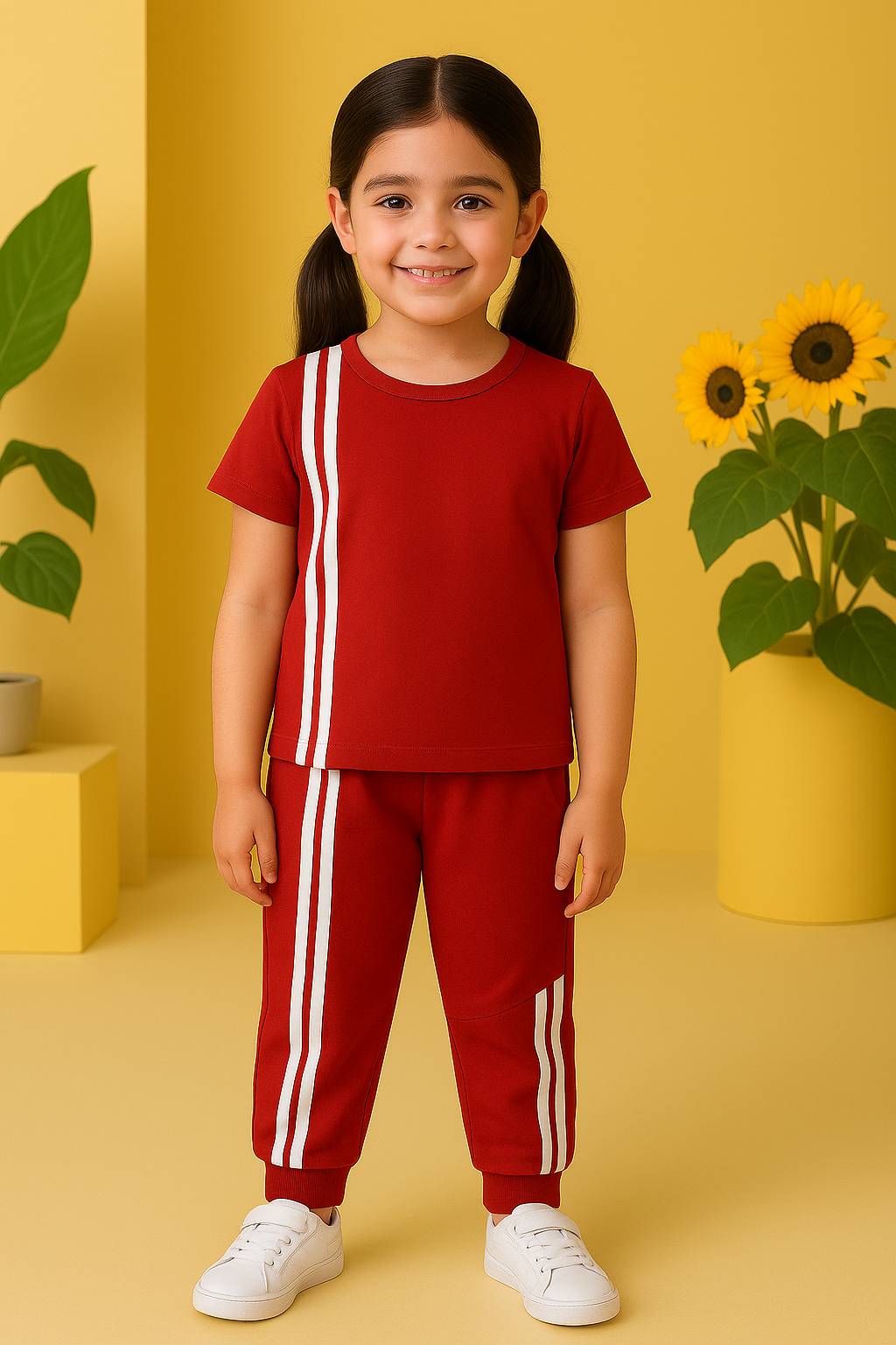 Crimson Stride Kids Tracksuit