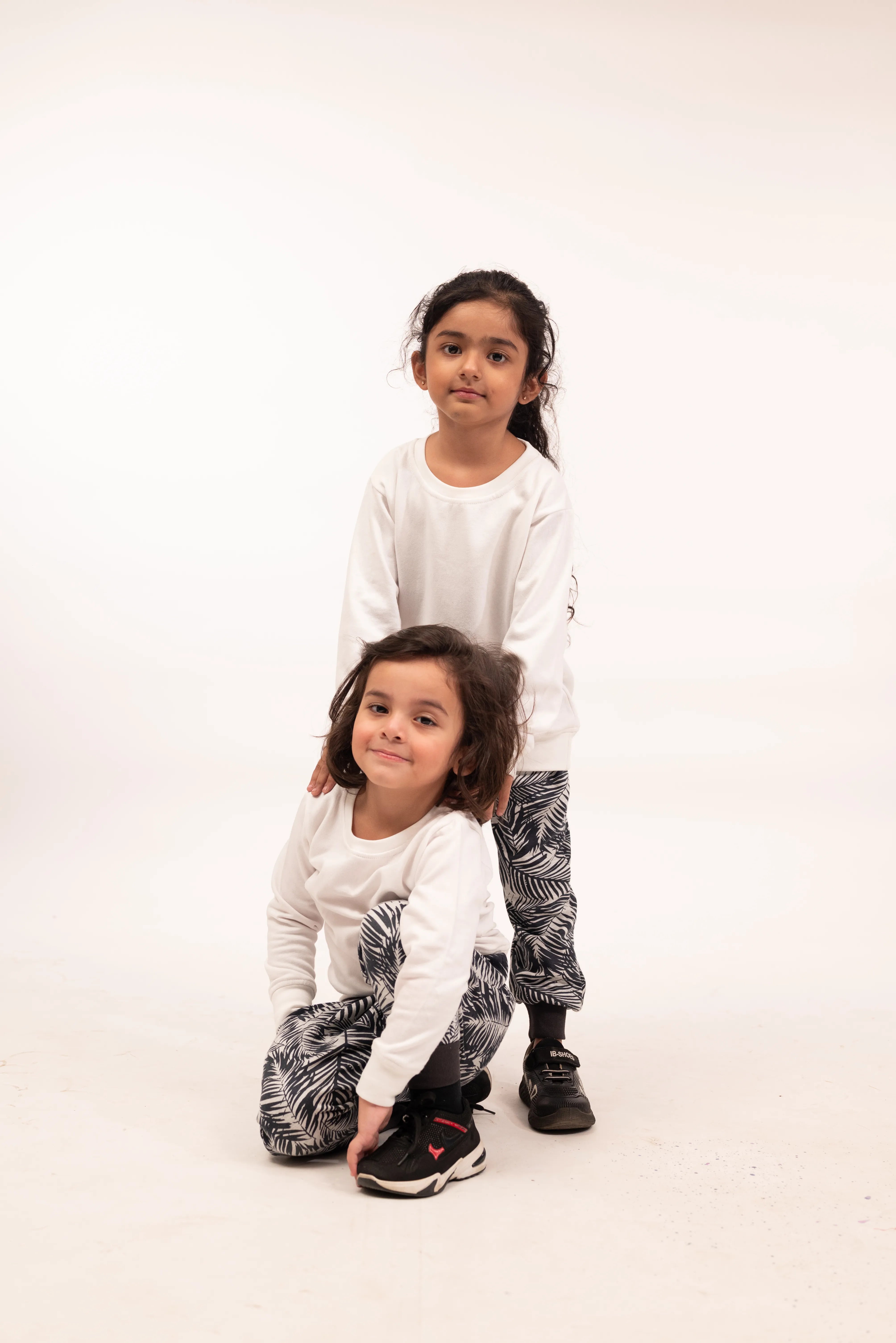 Kids Leaf Print Fleece Set