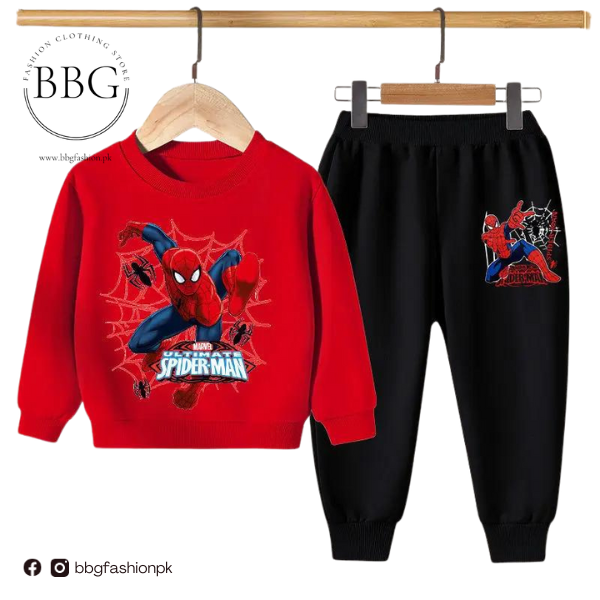 Red Spiderman Kids Sweatshirt & Pant