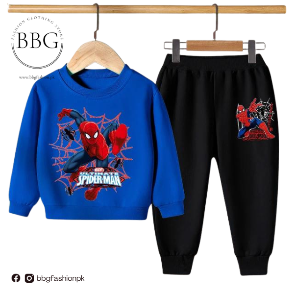 Blue Spiderman Kids Sweatshirt & Pant