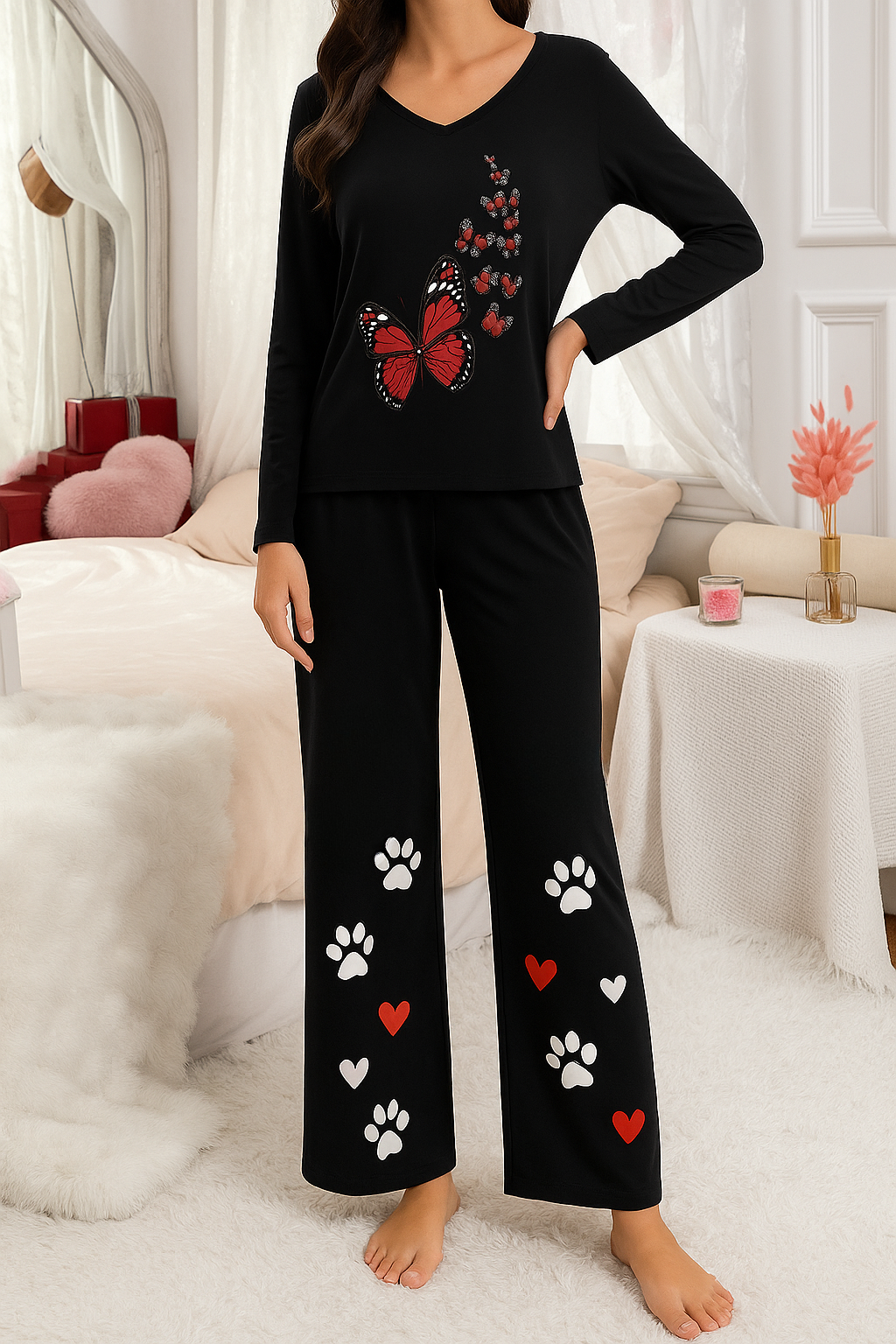 Red Butterfly Women Loungewear ARTICLE #56
