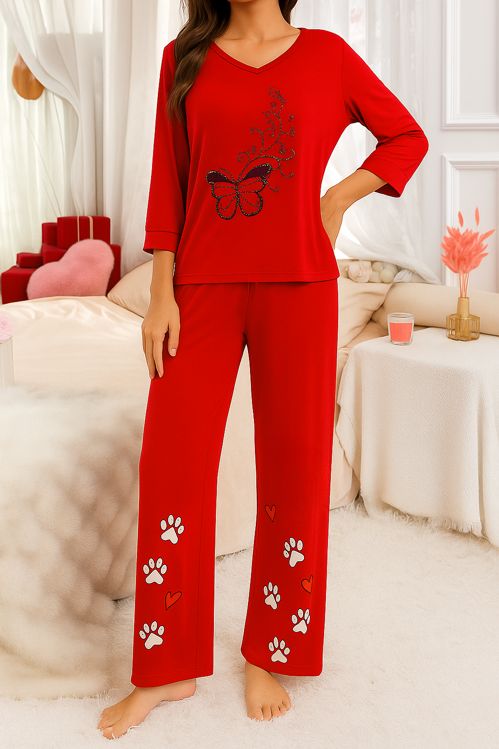 Red Butterfly Women Loungewear ARTICLE #56
