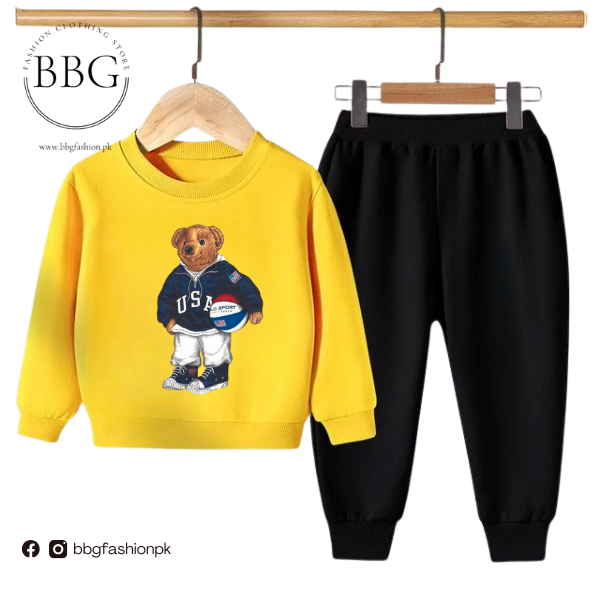 Football Bear Kids Sweatshirt & Pant