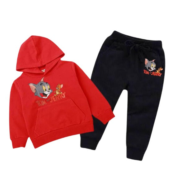 Tom And Jerry Printed Kids Hoodie Set