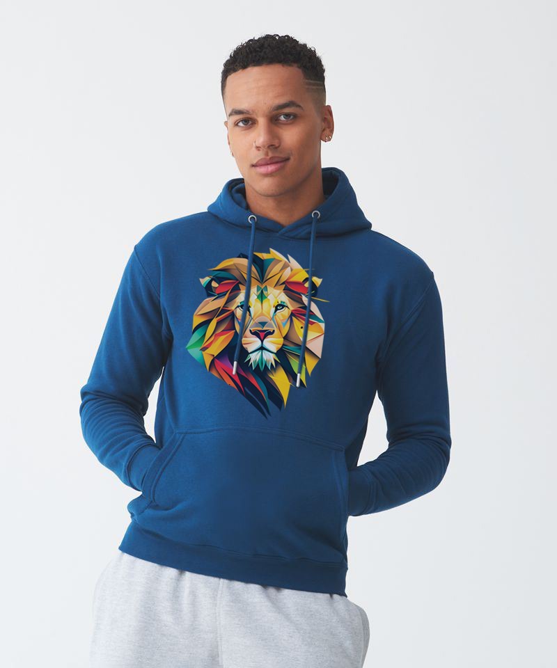 Royal Lion Blue Cozy Long Sleeve Hoodie