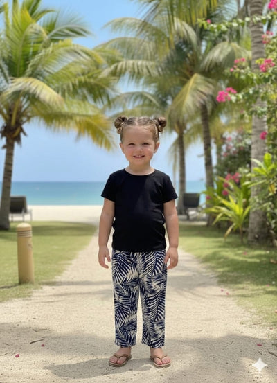 Tropical Leaf Kids Pajama Set