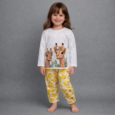 White Giraffe Dreams Kids Pajama Set