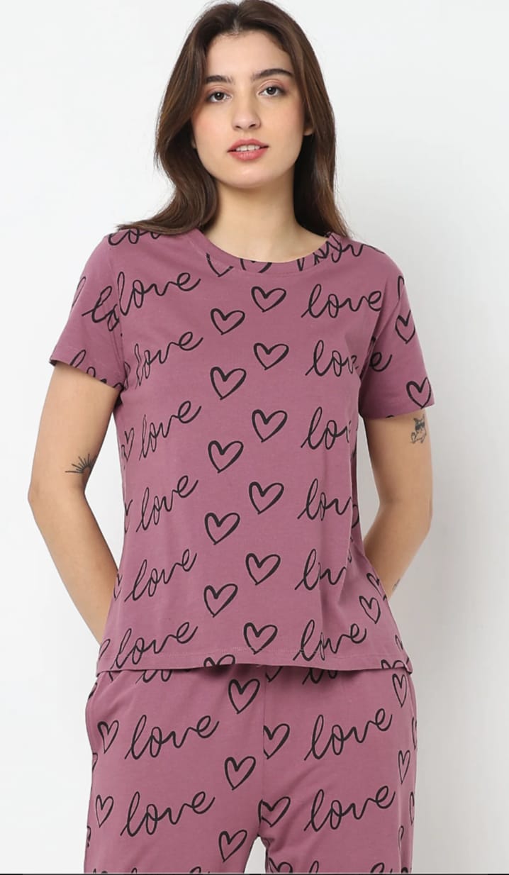 Desi Gulab Love Woman Pajama Set