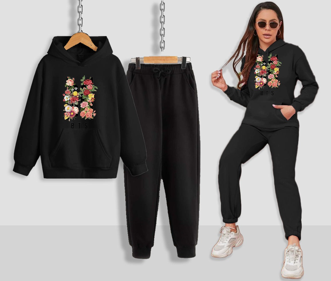 BTS Printed Women Hoodie Set