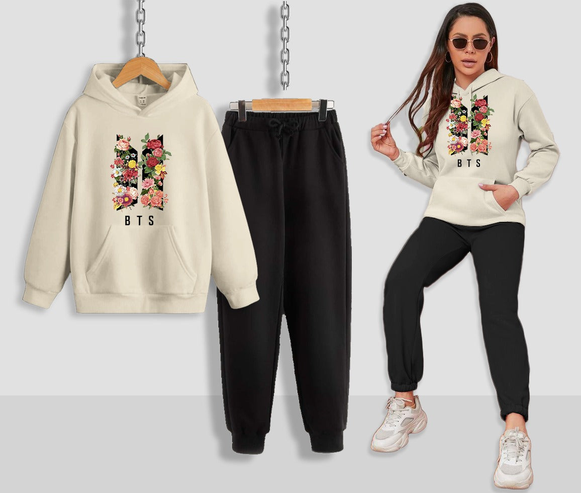 BTS Printed Women Hoodie Set