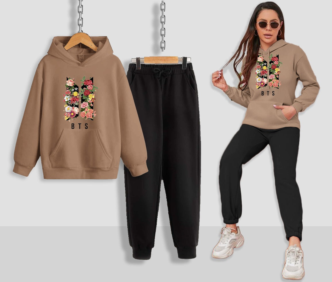 BTS Printed Women Hoodie Set