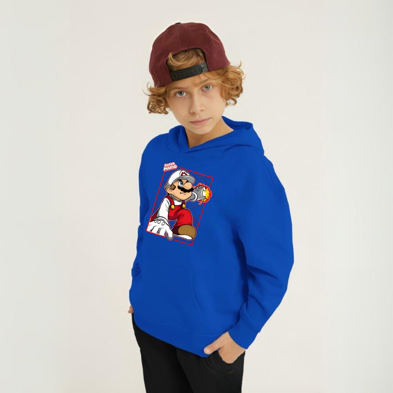 Super Mario Printed Kids Hoodie Set