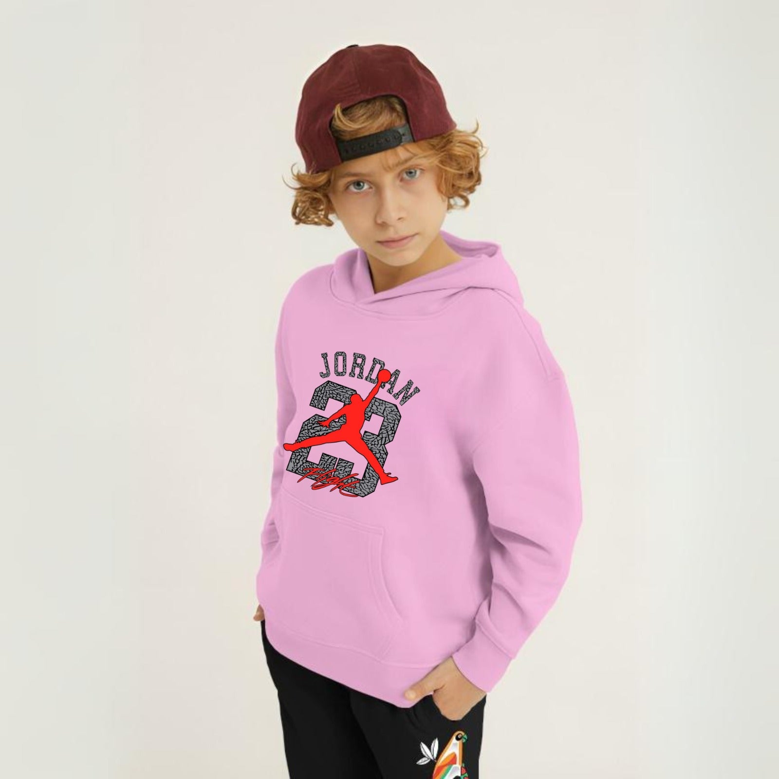 J 23 Printed Kids Hoodie Set