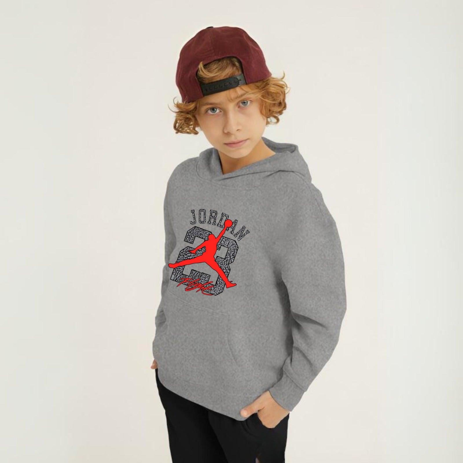 J 23 Printed Kids Hoodie Set