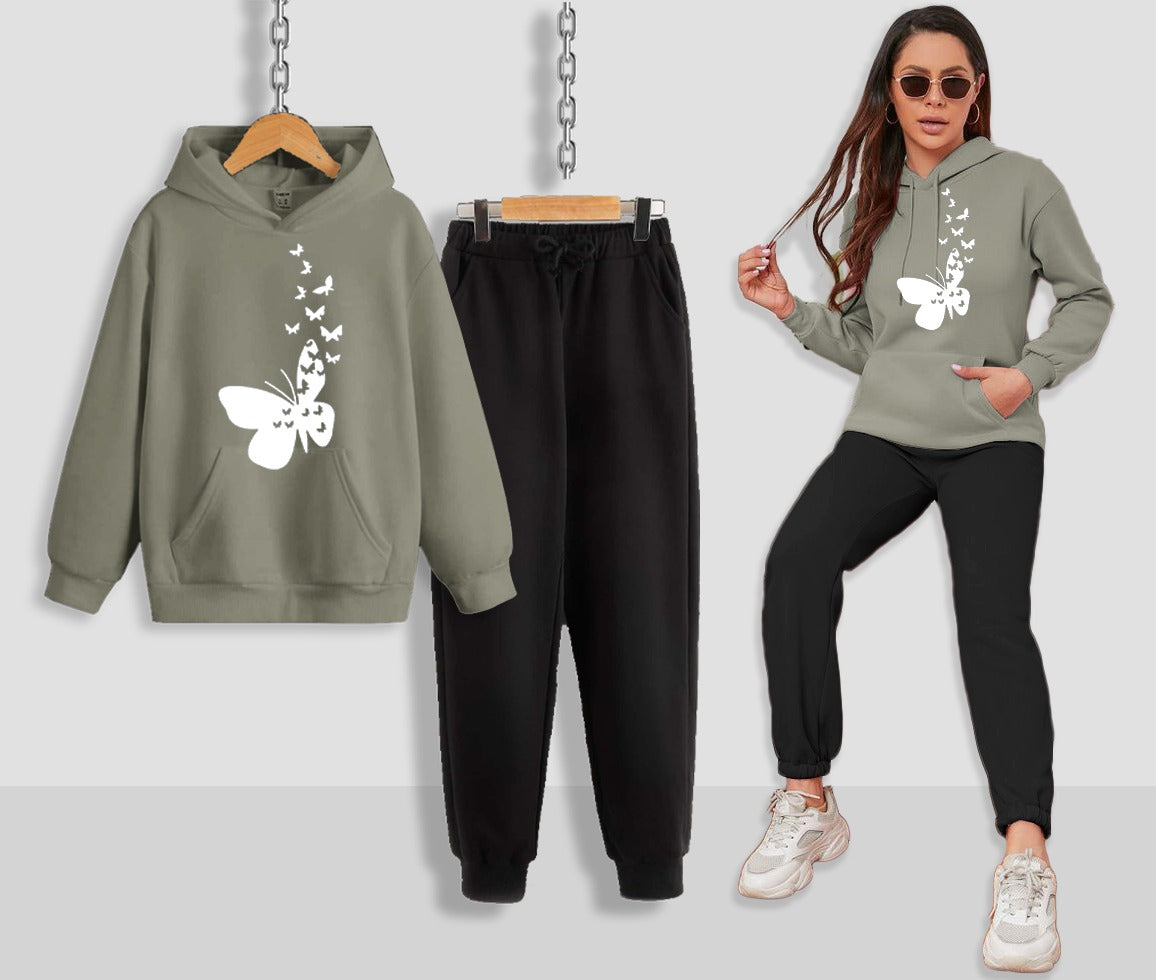 Flying Butterfly Women Hoodie Set