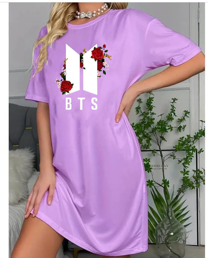 BTS Flower Printed Long Shirt