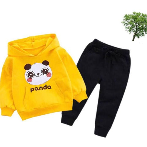 Panda Printed Kids Hoodie Set