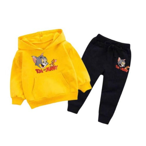 Tom And Jerry Printed Kids Hoodie Set