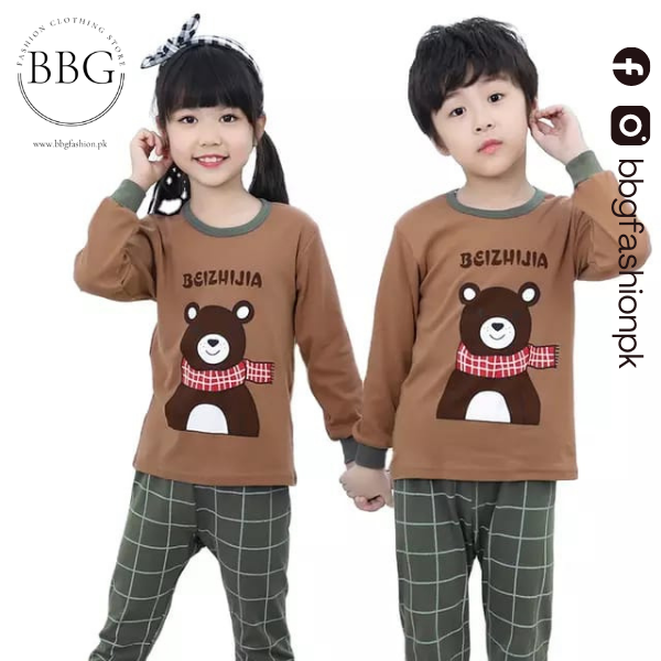 Brown Winter Bear Kids wear