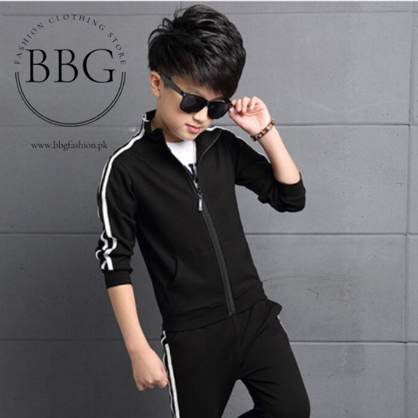 Kids black sales jogging suit